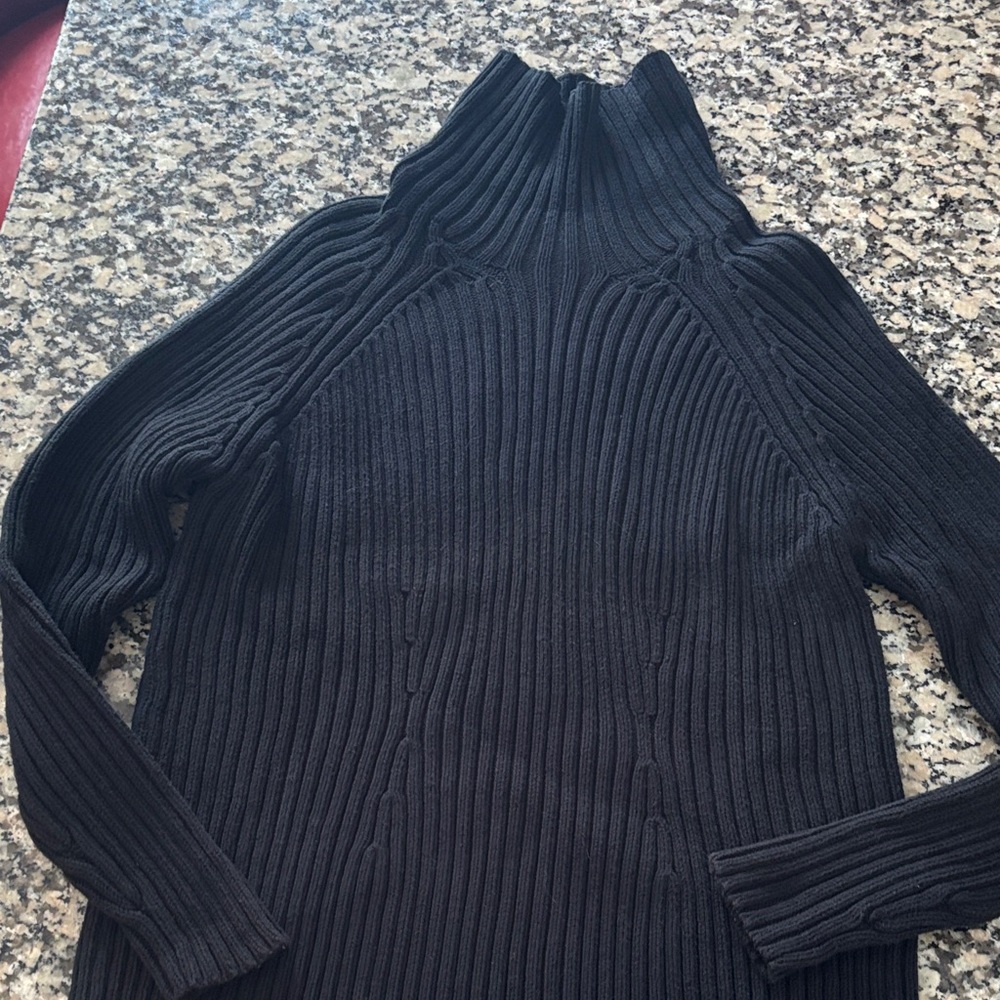 Valerie Stevens Sports Black Ribbed Mock Neck Sweater Vintage - Picture 5 of 16